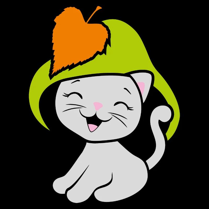 Drôle de chaton mignon avec chapeau champignon