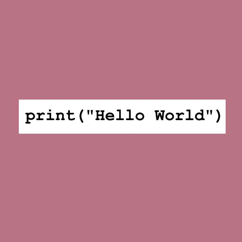 Hello World Python Entwickler Programm Geschenk
