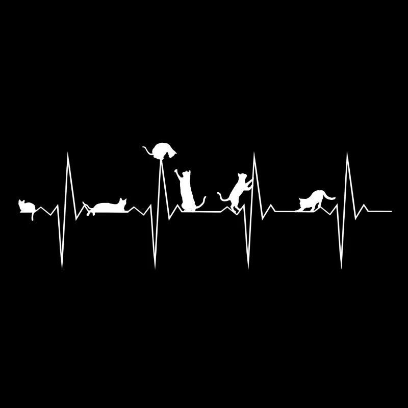 Cat Pulse Heartbeat Gift Idea