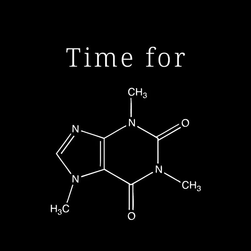 Time for Caffeine Chemistry Molecule