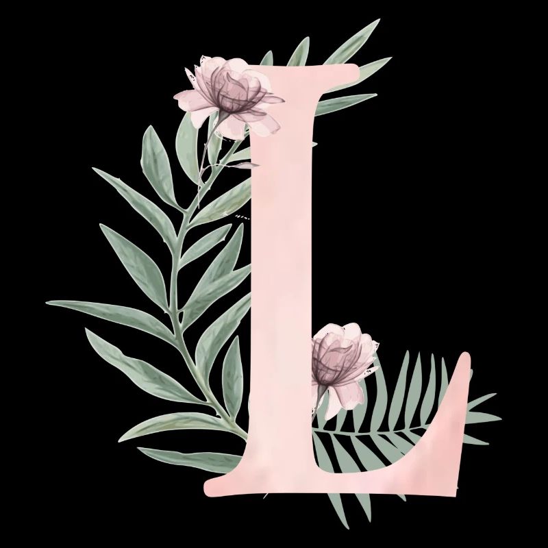 Lettre L avec des fleurs
