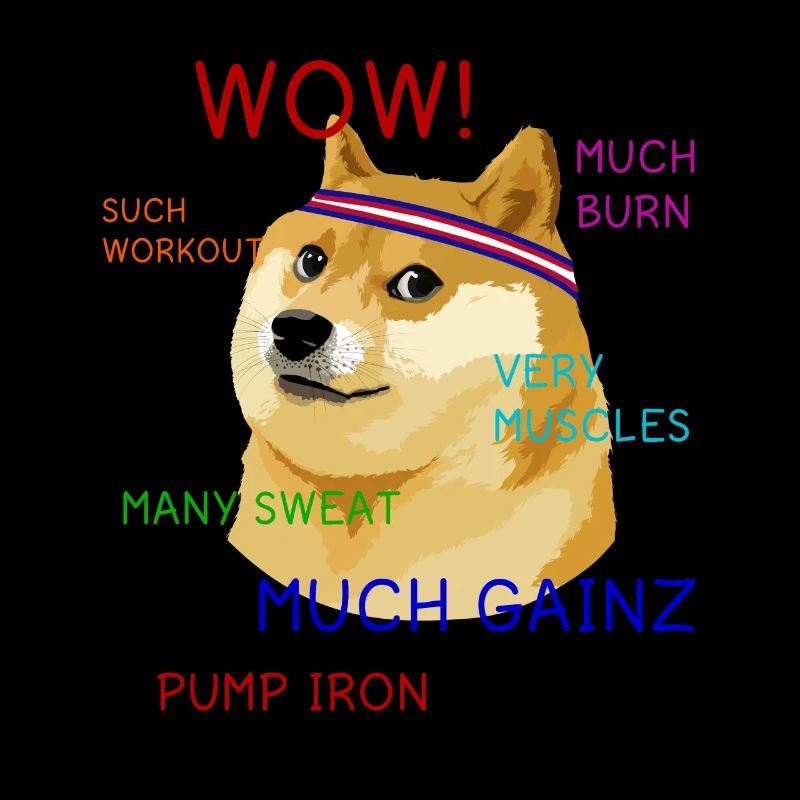Drôle Gym Doge Meme workout Gainz