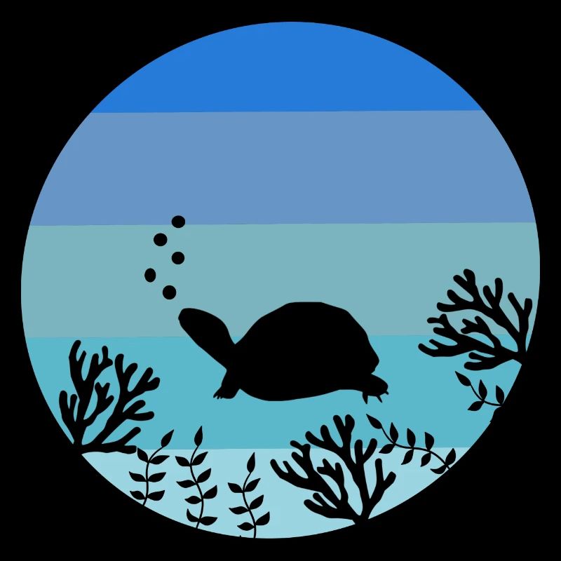 Animal Lovers Ocean Animal Gift Retro Turtle