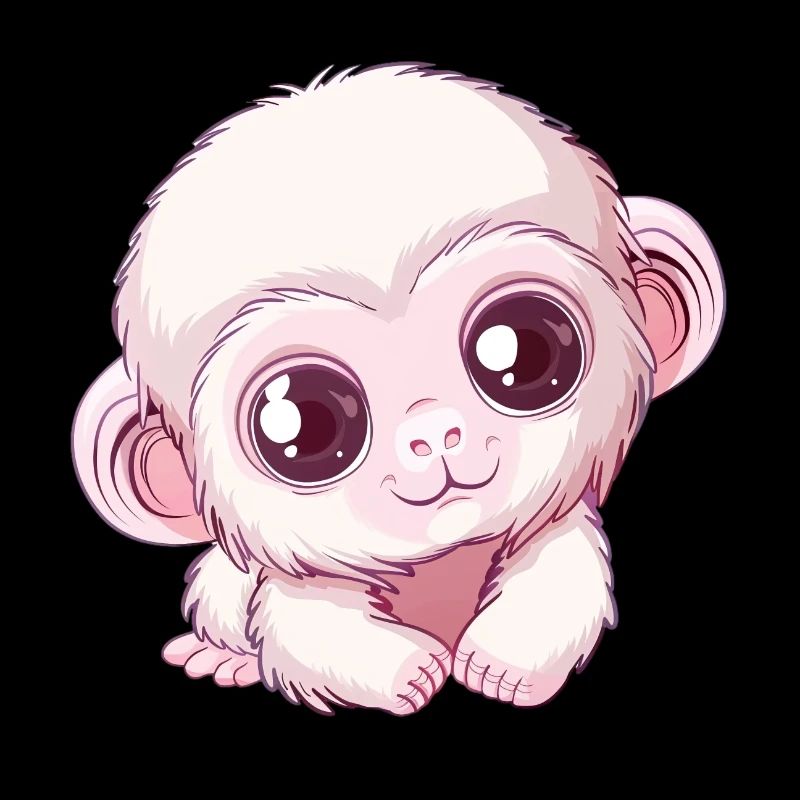 Look mignon de bébé singe rose