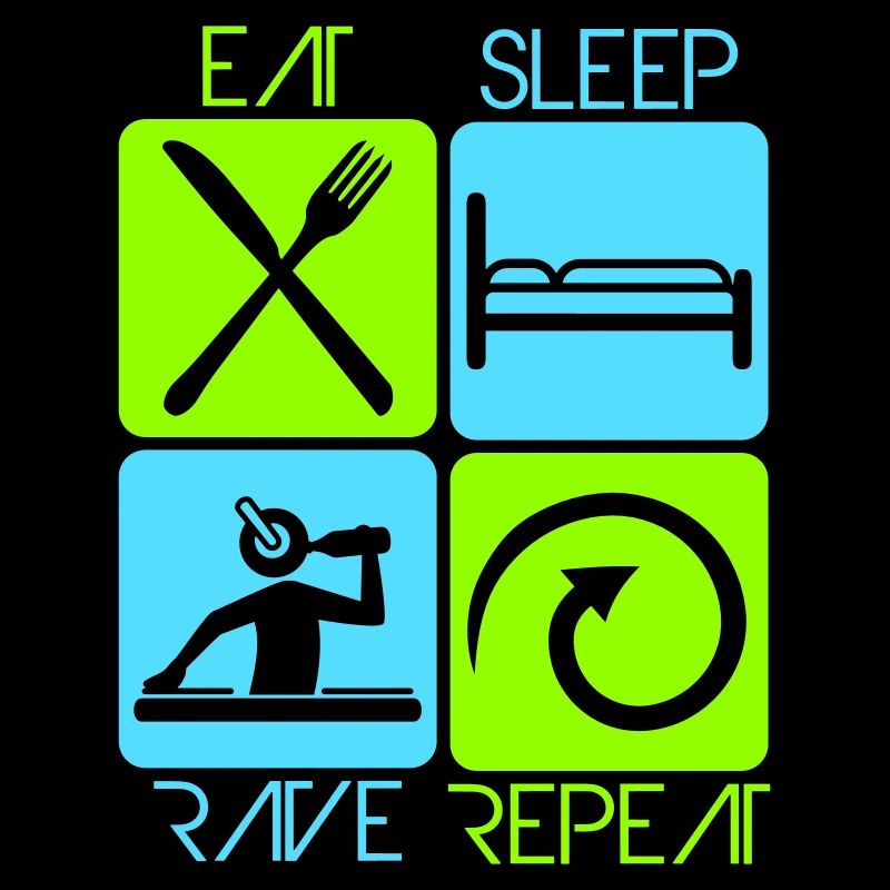 Manger dormir rave répéter nourriture sommeil corbeau disant