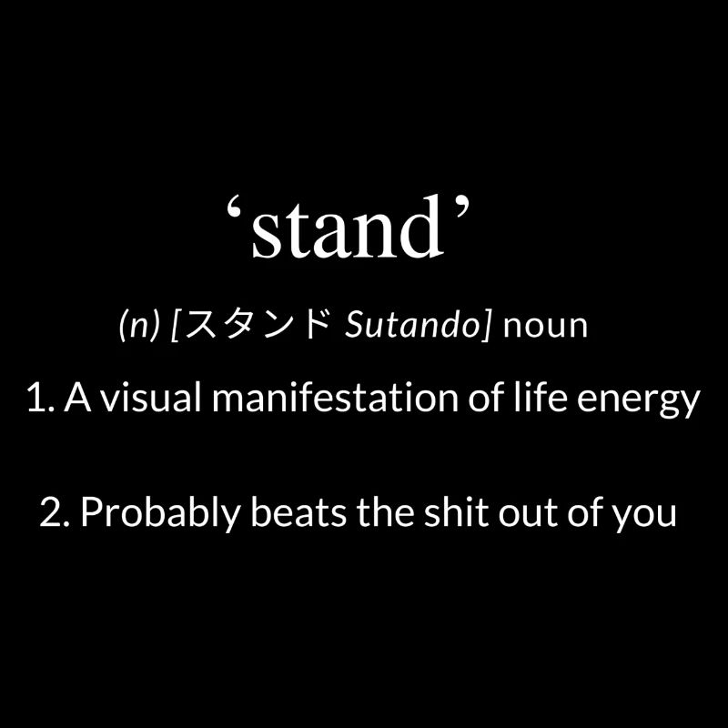 JoJo Stand Dictionnaire Définition