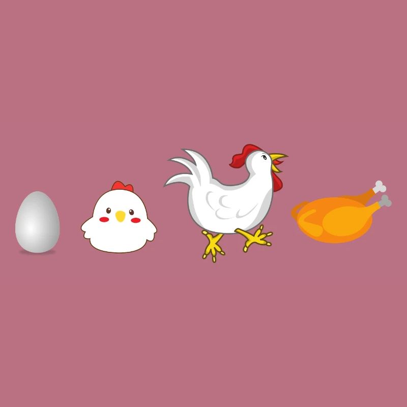 evolution egg chicken rooster hen original