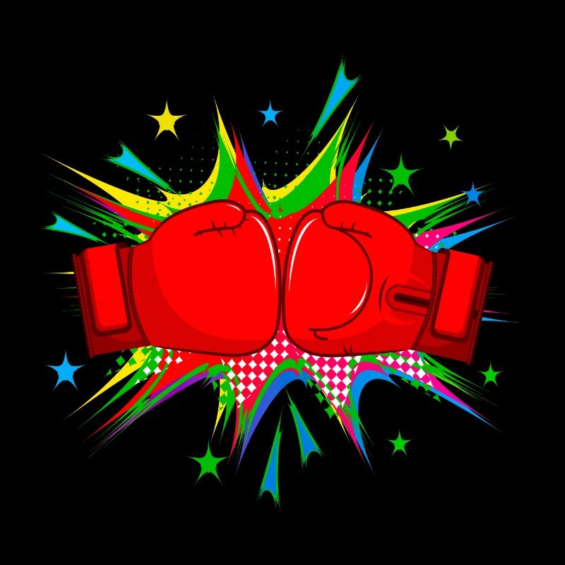 Boxe Boxer Gants de boxe Boxe Match Sports Pop Art