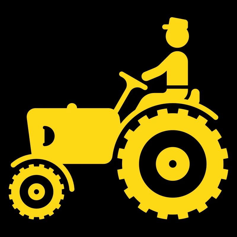 Bauer mit Trecker / Traktor