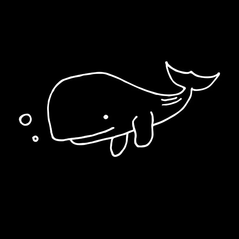petite baleine - blanche