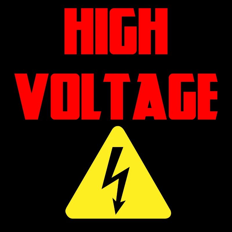 High voltage a high intensity logo