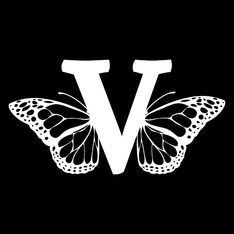 letter V butterfly