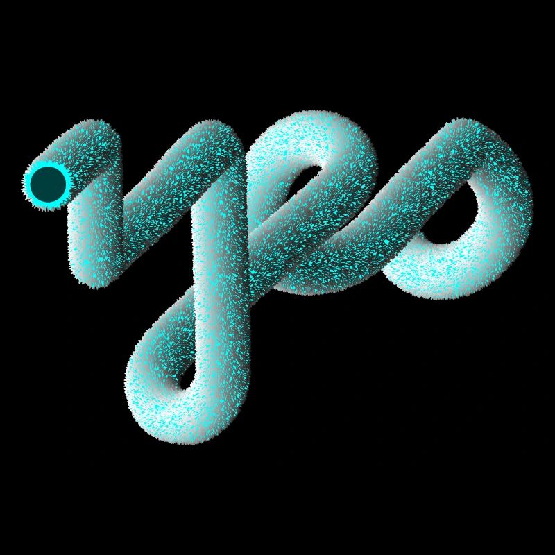 YES Font cuddly effect 3D