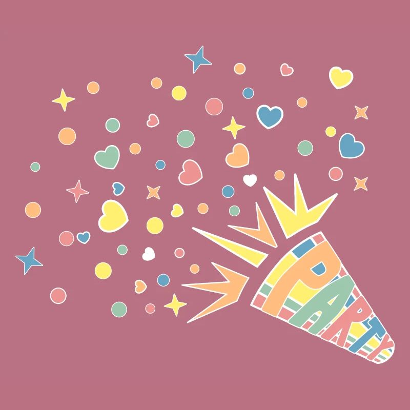Party confetti with cheerfully colored chips