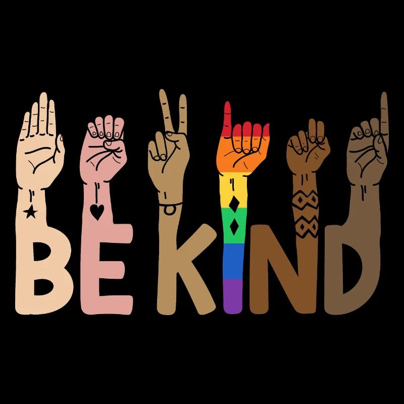Be Kind LGBT Regenbogen