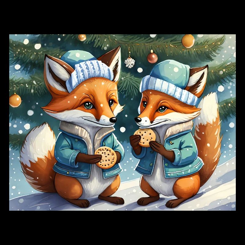 Mignon petit renard démon vie quotidienne - biscuits