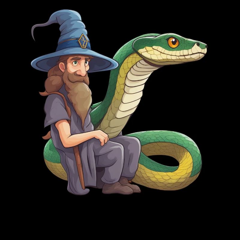 Zauberer Schlange Anakonda snake Natter Boa Python
