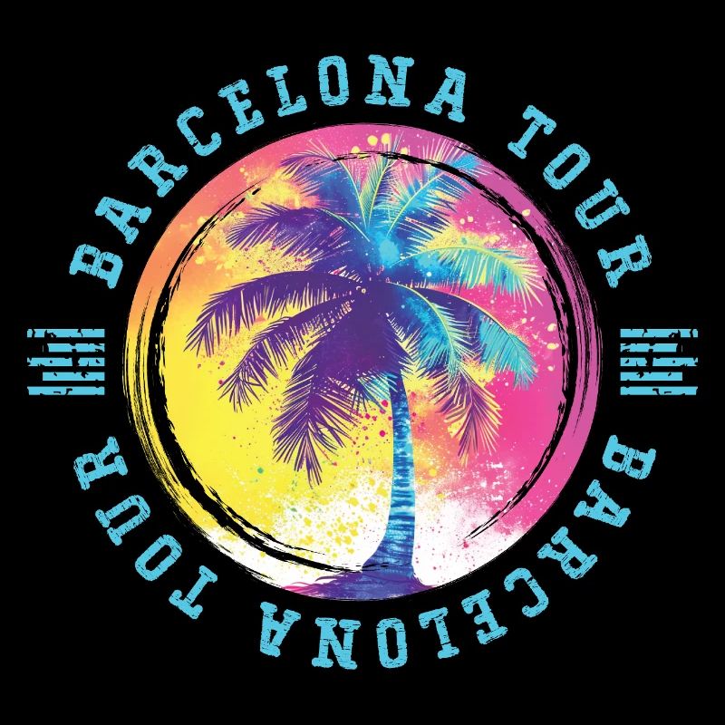 Visite de Barcelone : Palmiers, Coloré