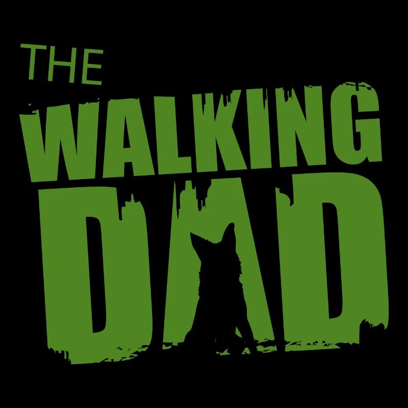 Schäferhund Walking Dad Geschenkidee Vater Gassi