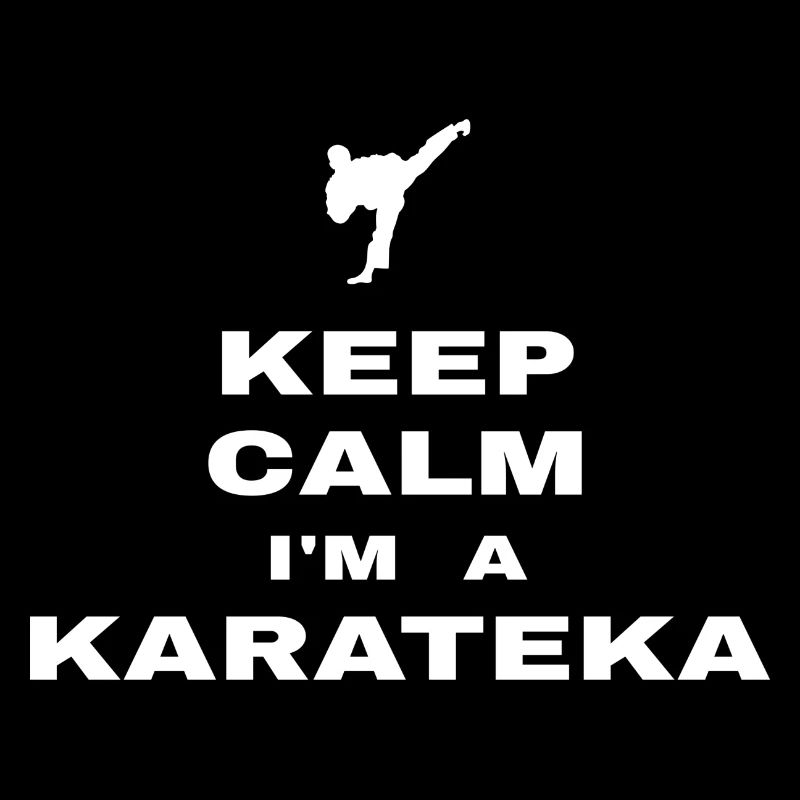 Behalten Sie ruhig, dass ich ein Karateka Karate Teacher Student bin