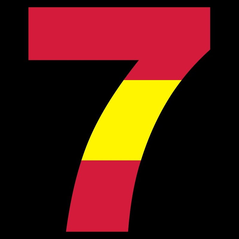 Spanien Zahlen, Flaggen Nummern Spanien, 7