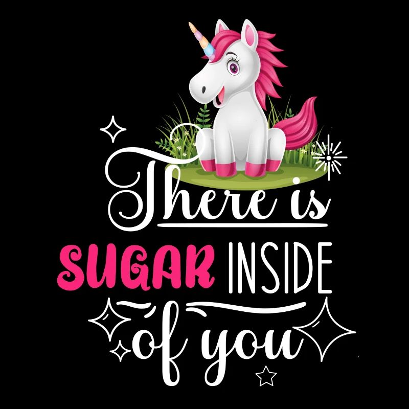 Zuckersüss Spruch Mädchen Pink Einhorn