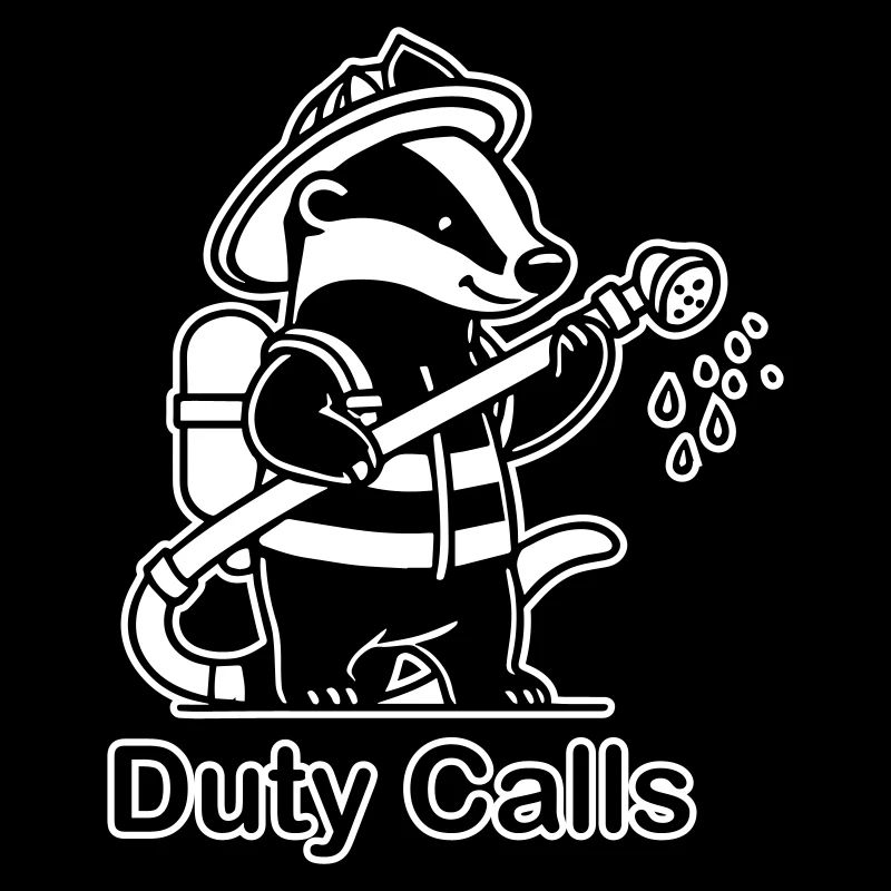 Feuerwehrmann-Dachs - Design "Duty Calls"
