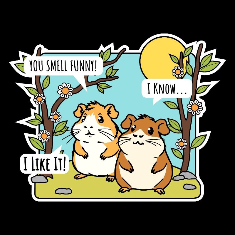 Two hamster buddies - one who smells funny