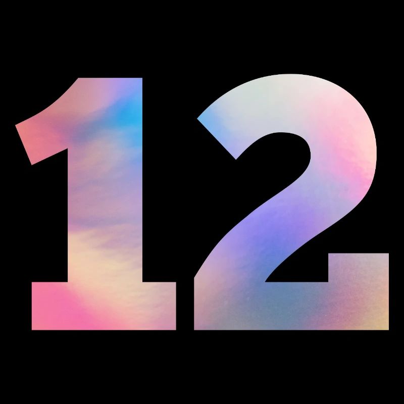 Numéro 12 coloré