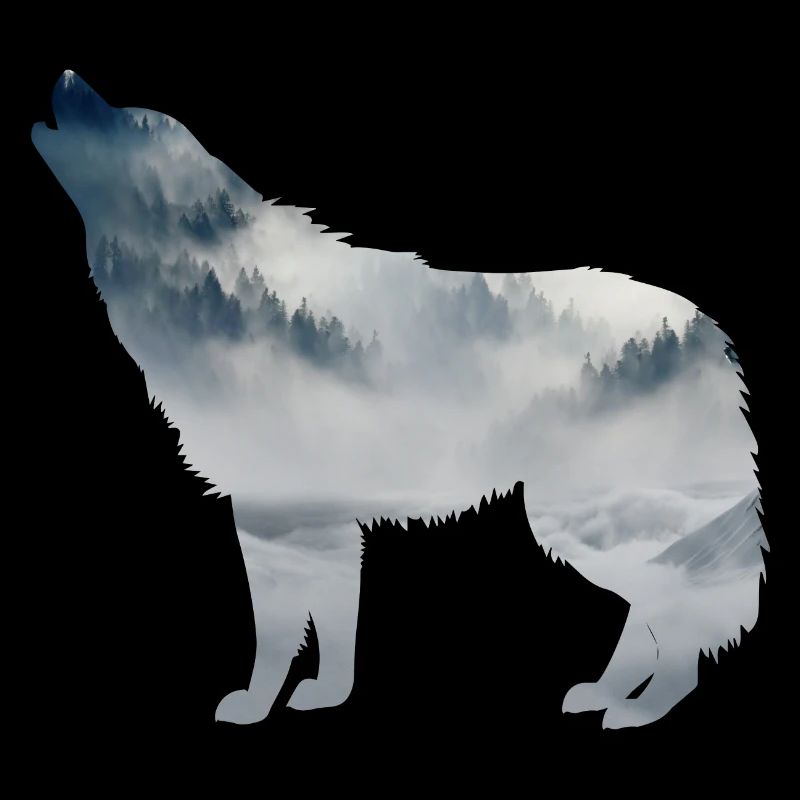 Silhouette de loup