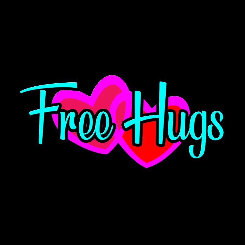 Free hugs! Love affection embrace trust