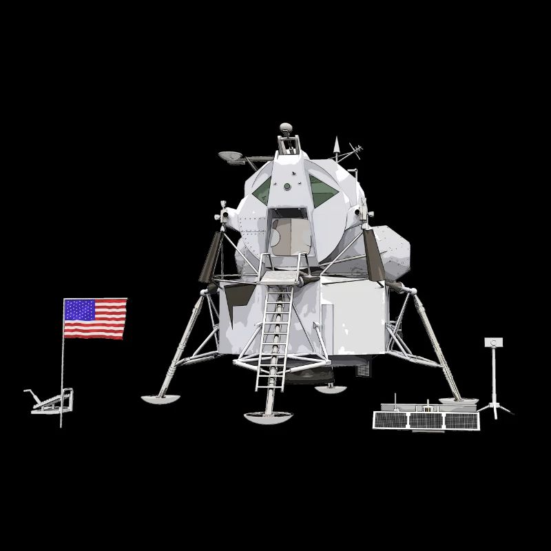 Module lunaire sur la lune