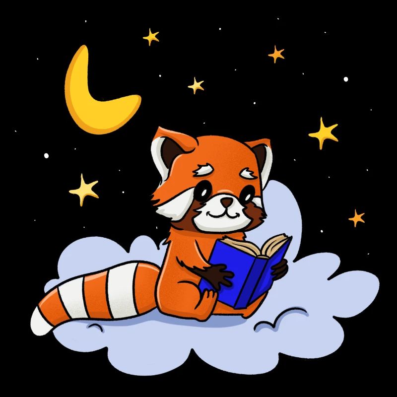 Red Panda Reading Book