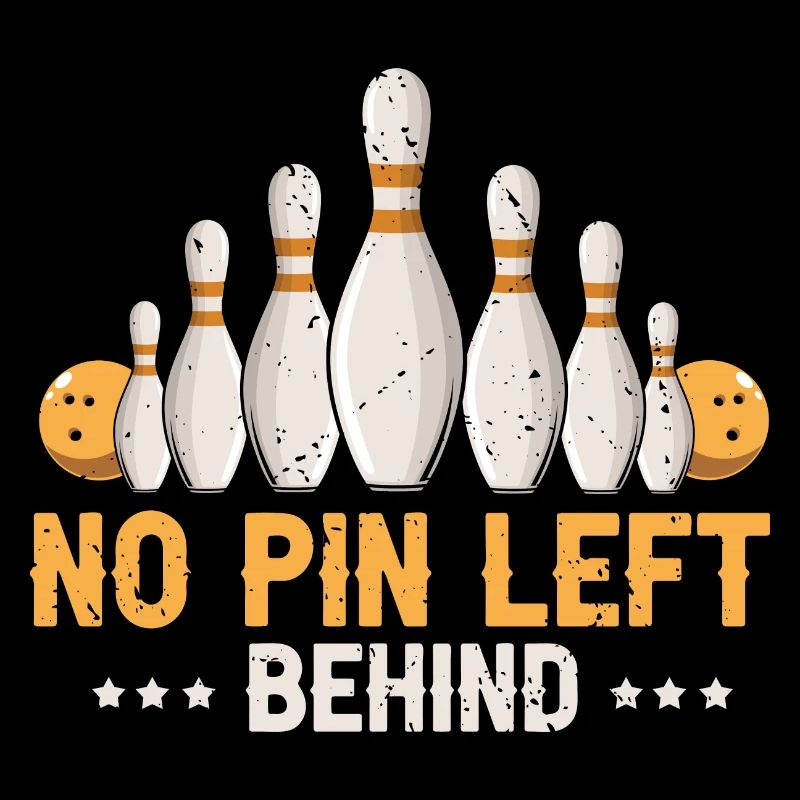 Aucune épingle laissée derrière un design de bowling rétro impressionnant