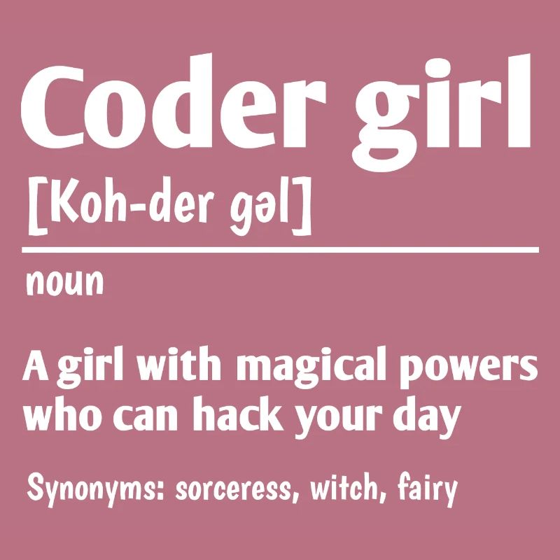 Coder Girl Definition Noun Software Developer Prog