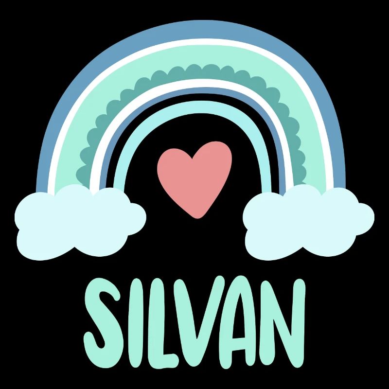 Silvan Name Regenbogen Baby