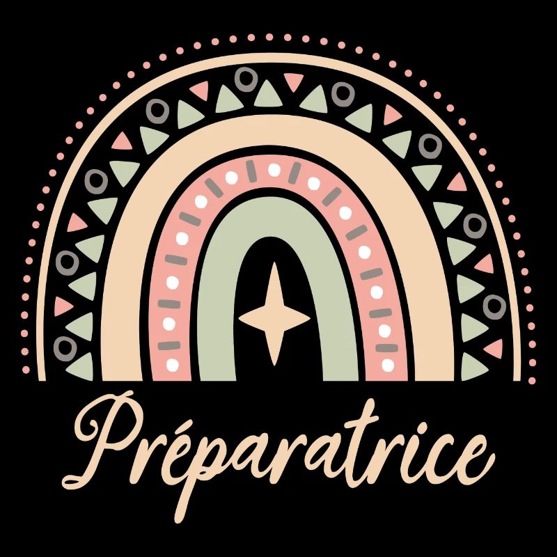 Cadeau Préparatrice. Boho Rainbow préparatrice.