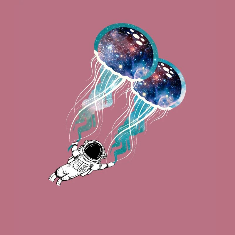 Nebula Galaxy Astronaut Outer Space Jellyfish