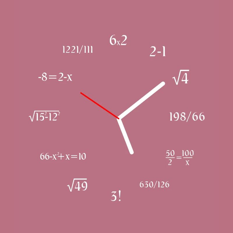 Math Clock Funny Mathematics Clock Meme