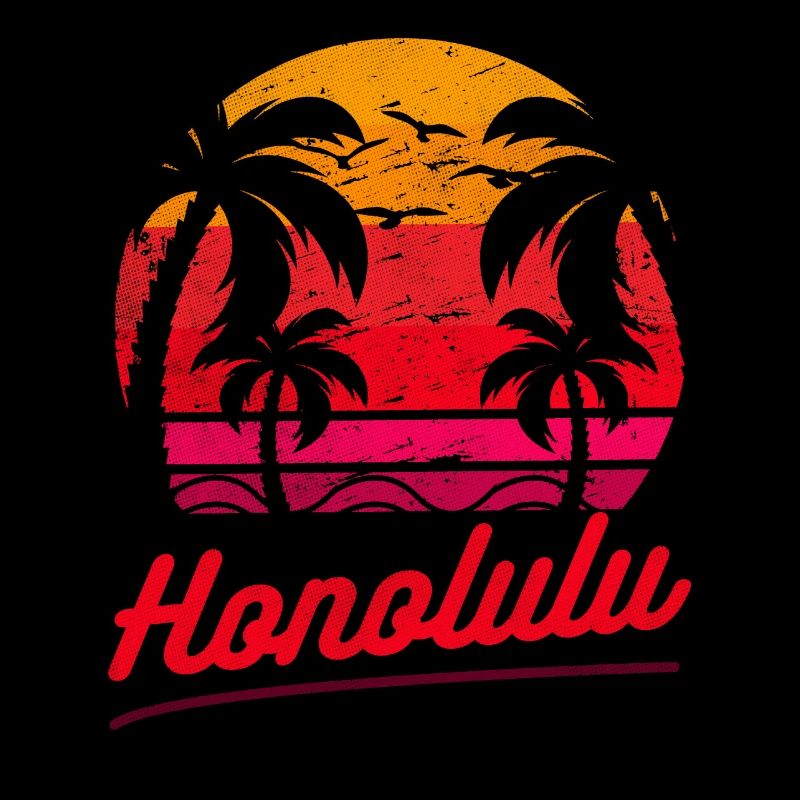 Honolulu Vacances Surf Beach Tropical Été