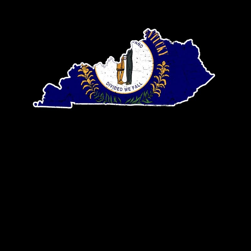 Land Map America US State Distressed Kentucky