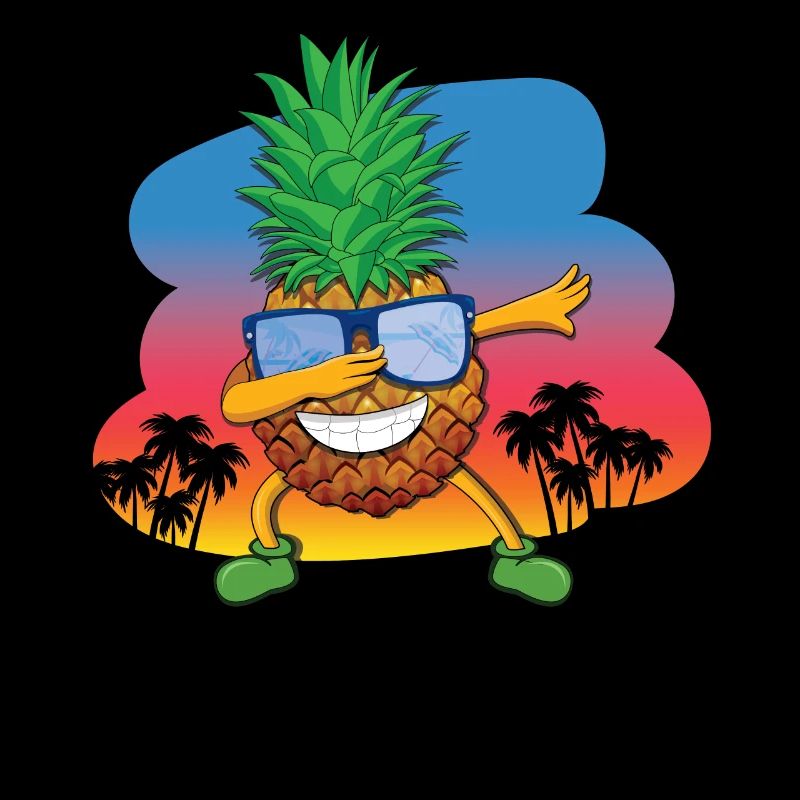 Beach 2022 Tropical Dabbing Pineapple Summer