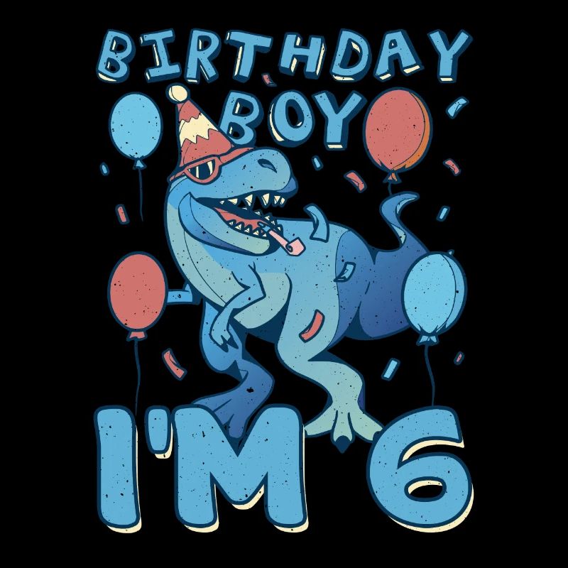 Boy Age 6 Year Old Cute Birth Born Roar Dinosaur