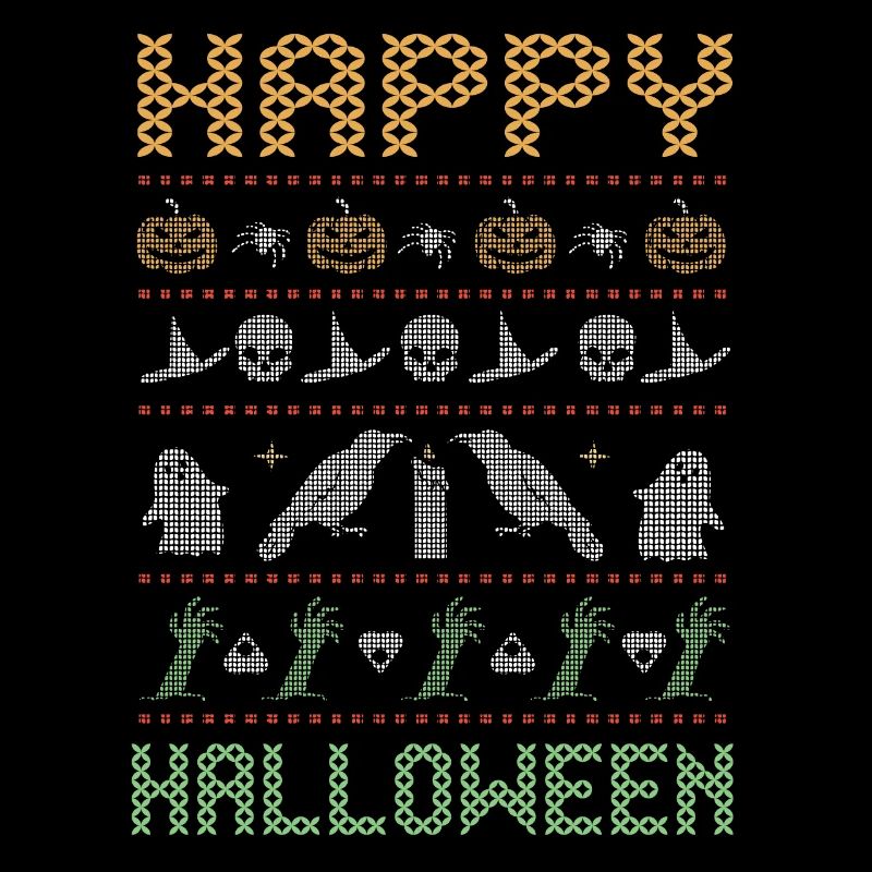 Stitch Pattern Horreur Créatures Joyeux Halloween