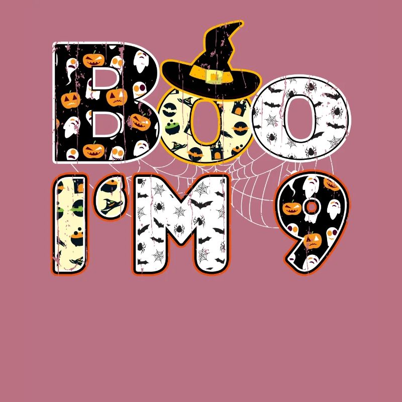Halloween Pattern Spider Creatures Birth Age 9