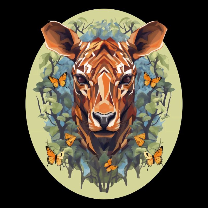 Polygon Art Reh Boho