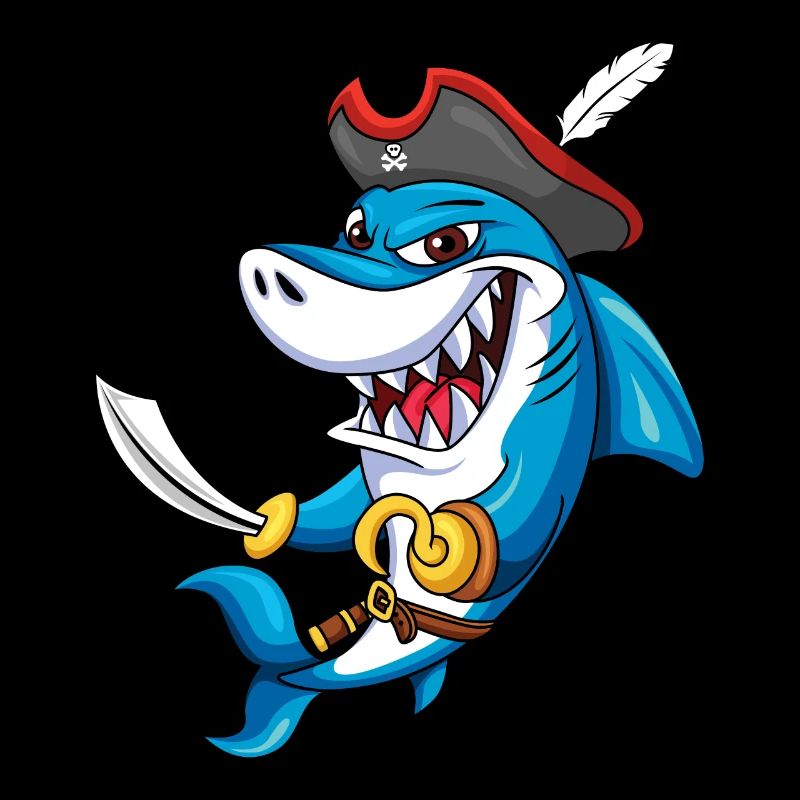 Cool Shark Pirate Decor Lazy Halloween