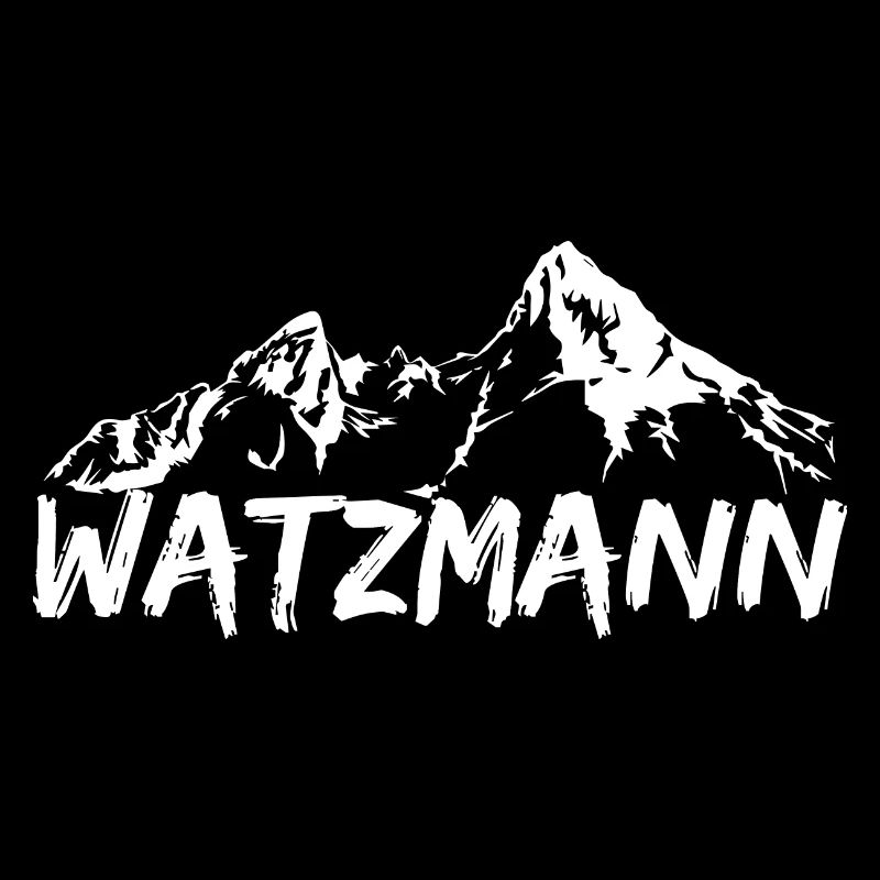 The great mountain Watzmann drawn with lettering