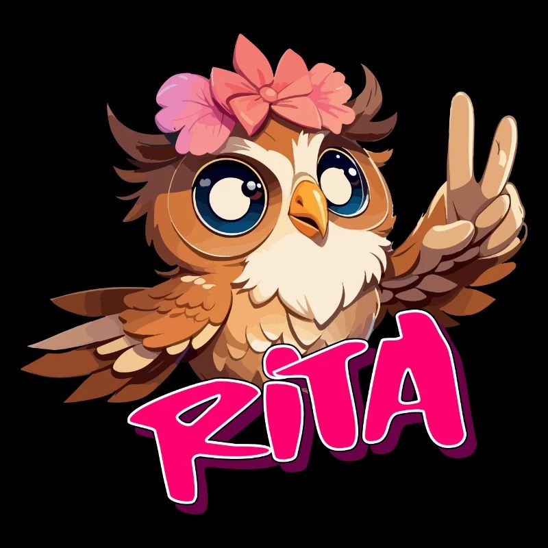 RITA - Schöner Mädchen Name mit süßer EULE