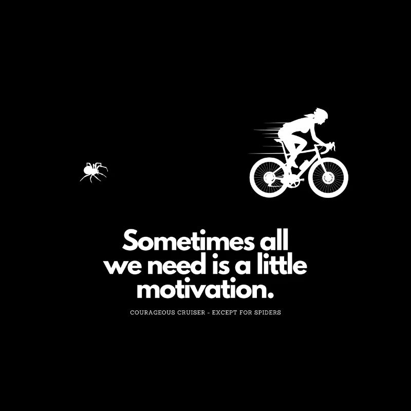 Extra Portion Motivation Fahrradfahrerinnen Spinne